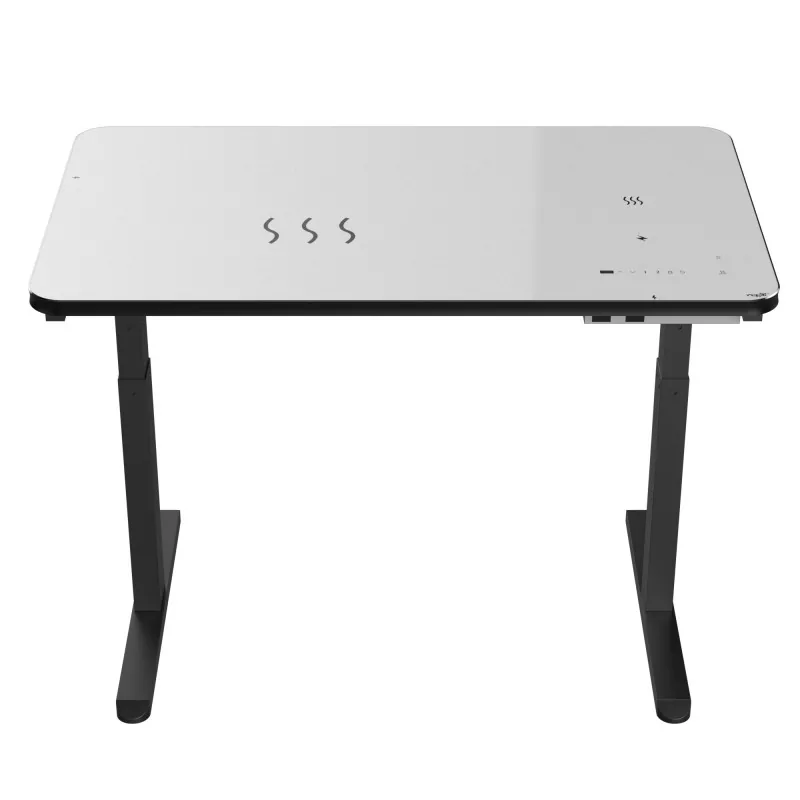 Juodo stiklo lentos dvigubo variklio elektrinio kėlimo stalas